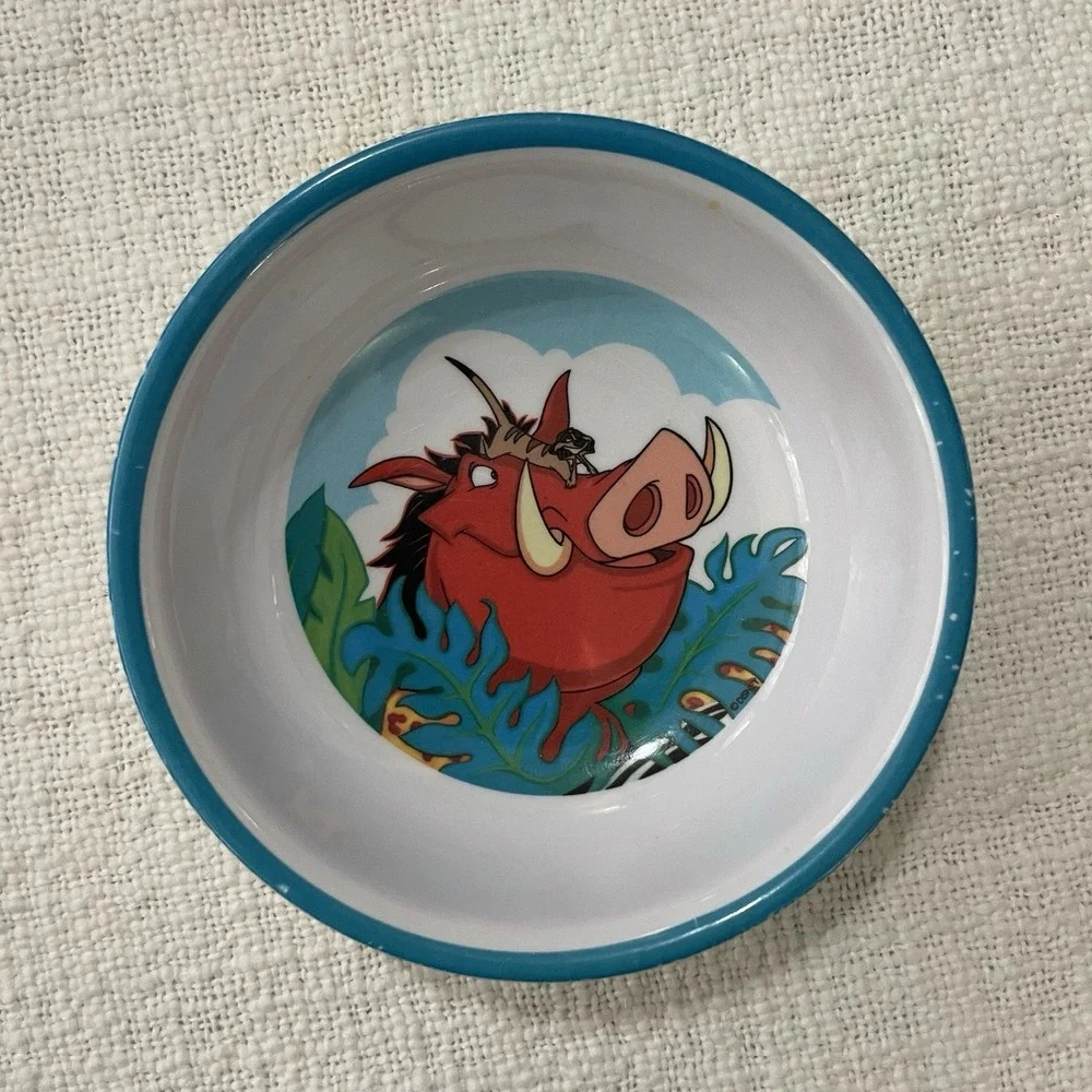 Walt Disney Lion King Pumbaa Timon Plastic Bowl Zak Designs Melamine Kid‎ Lunch